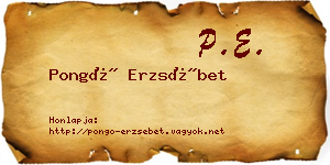 Pongó Erzsébet névjegykártya
